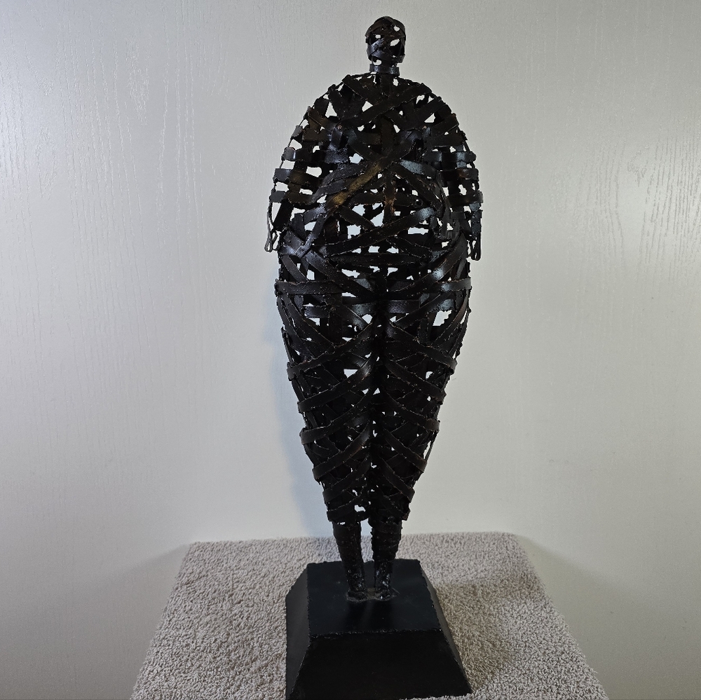 Vintage Mid Centurypalecek Brutalist Metal Strip Sculpture - Picture 13 of 13